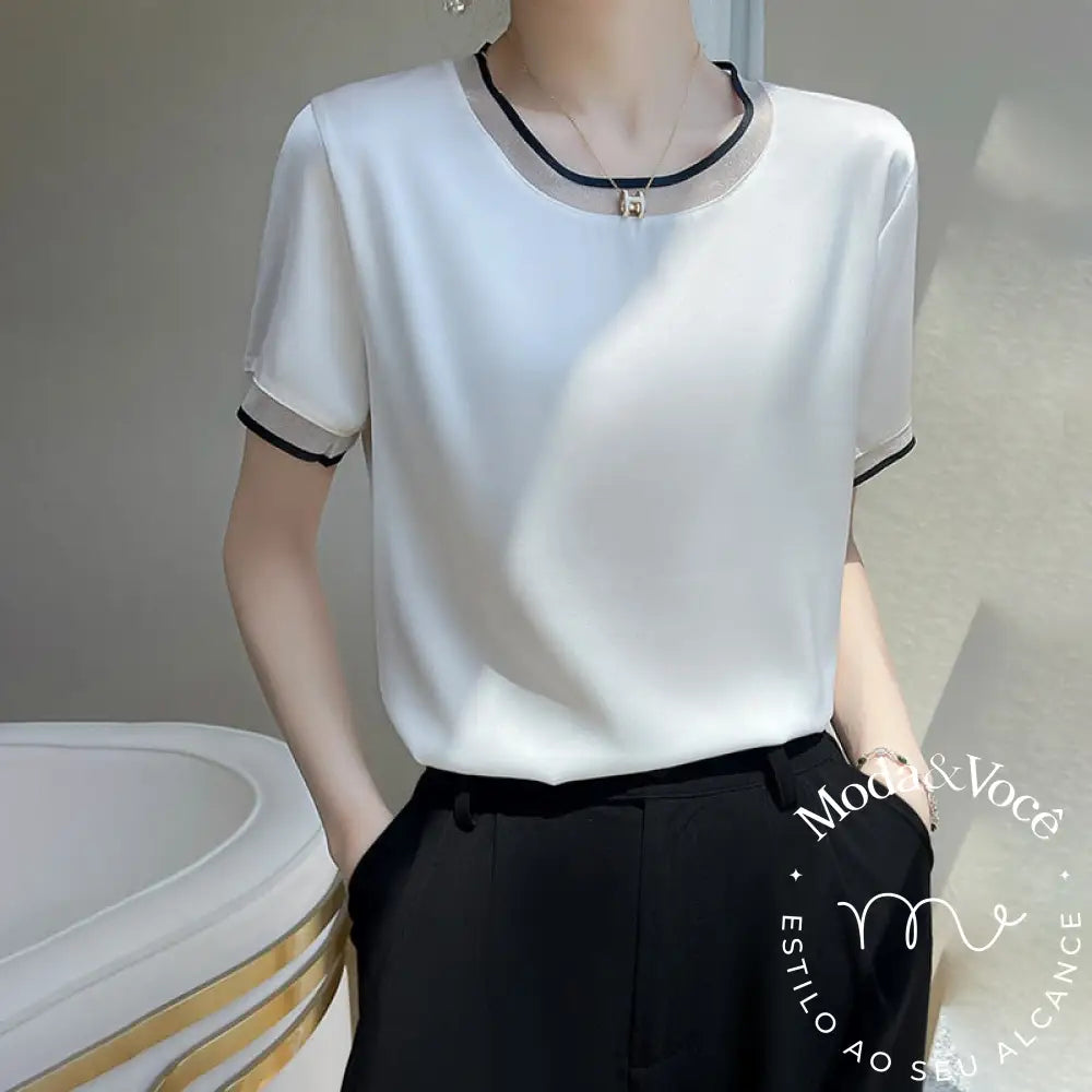 Camisa De Seda Deise Branca / M