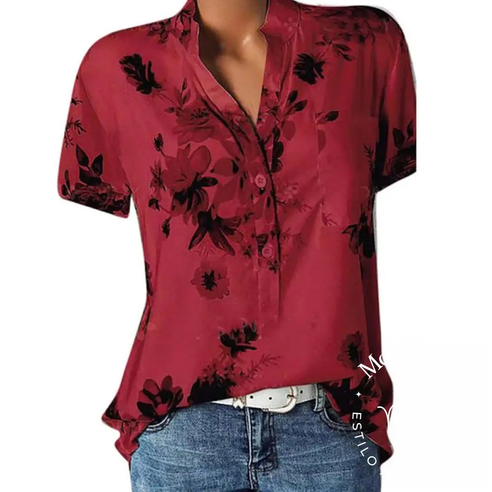 Camisa Floral Adriane Luiza Camisa 04