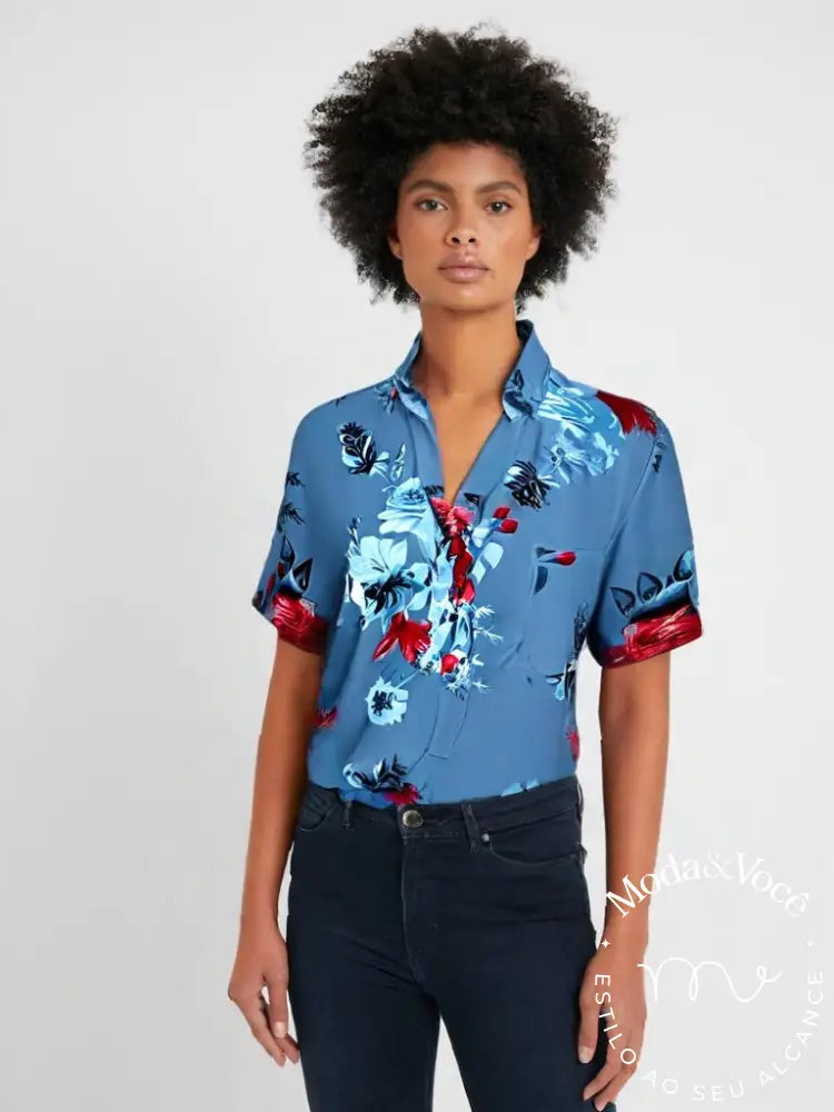 Camisa Floral Adriane Luiza Camisa 04