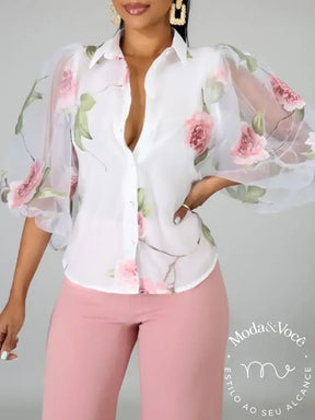 Blusa De Gola Floral