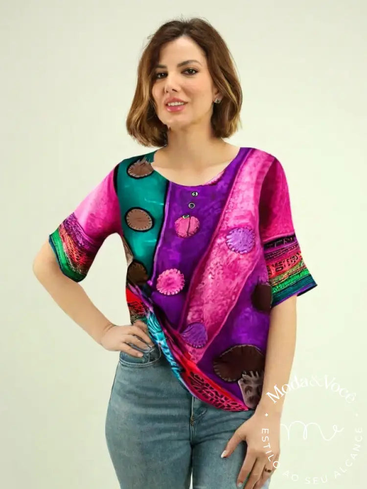 Camisa Tribe Roxa / P Feminina