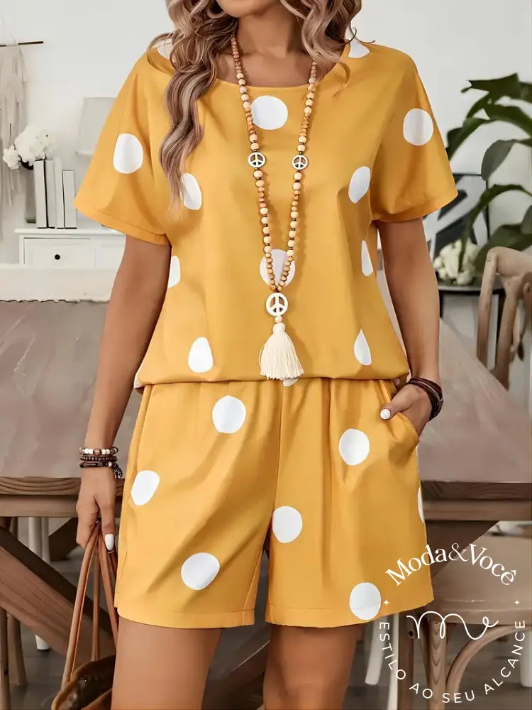 Conjunto Luíza Amarelo / P Feminino