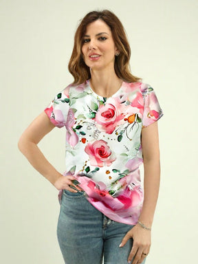 Camisa Florida Aurora Branca / Pp