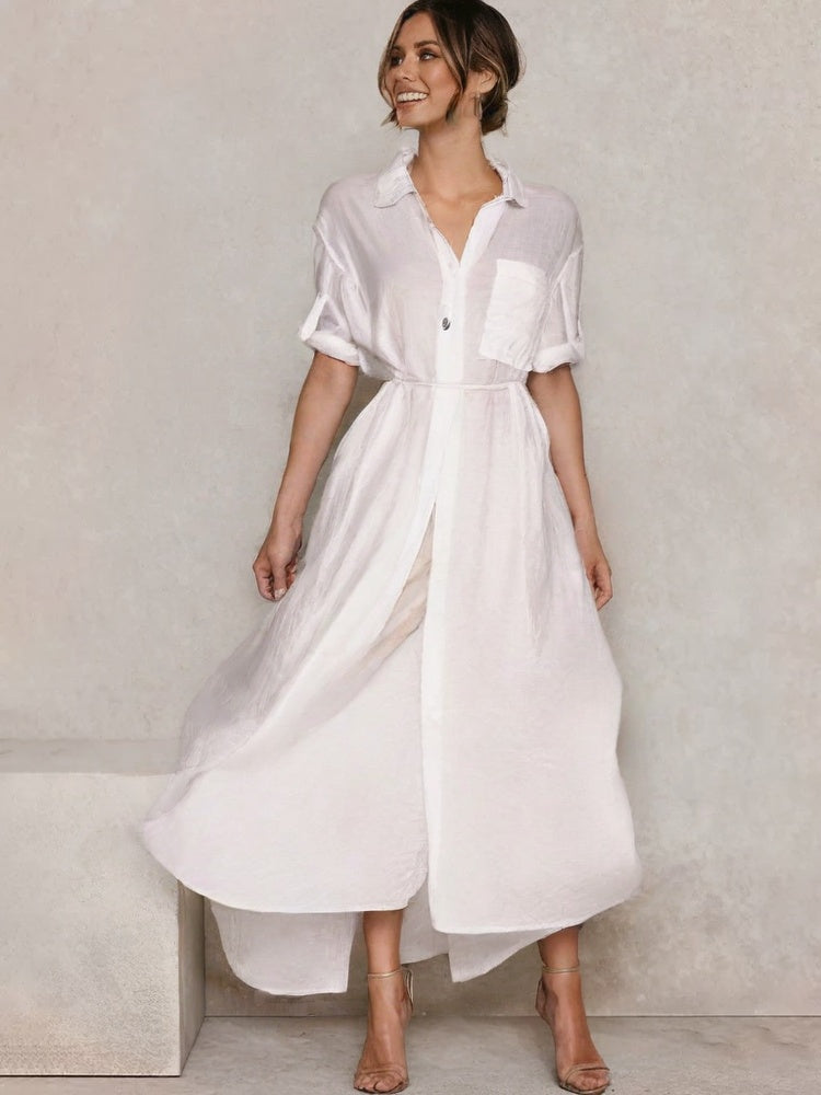 Vestido De Linho Village Branco / M 18