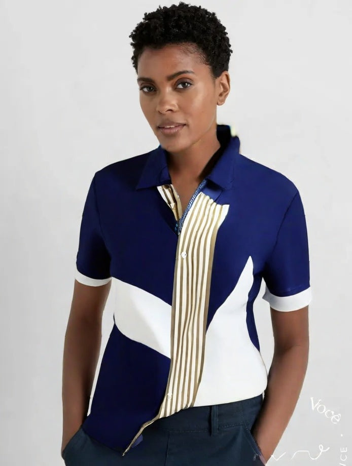 Camisa Abstrata Chicago Feminina