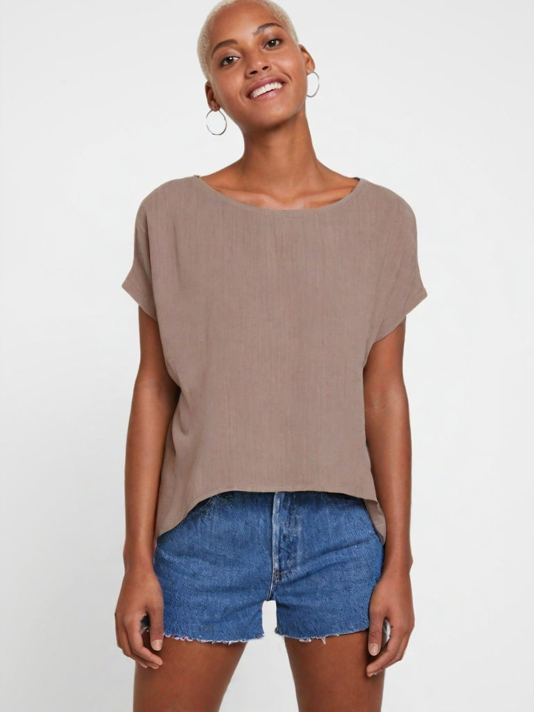 Camisa De Linho Chinara Cinza / P