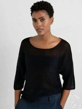 Camisa Seda Gelo Cecília Preta / P