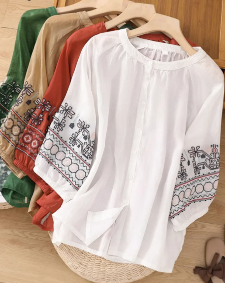 Camisa Com Bordado Elisa