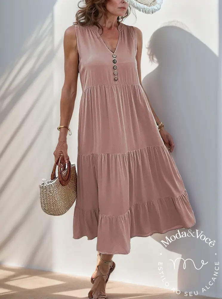 Vestido Agnes Rosa / P