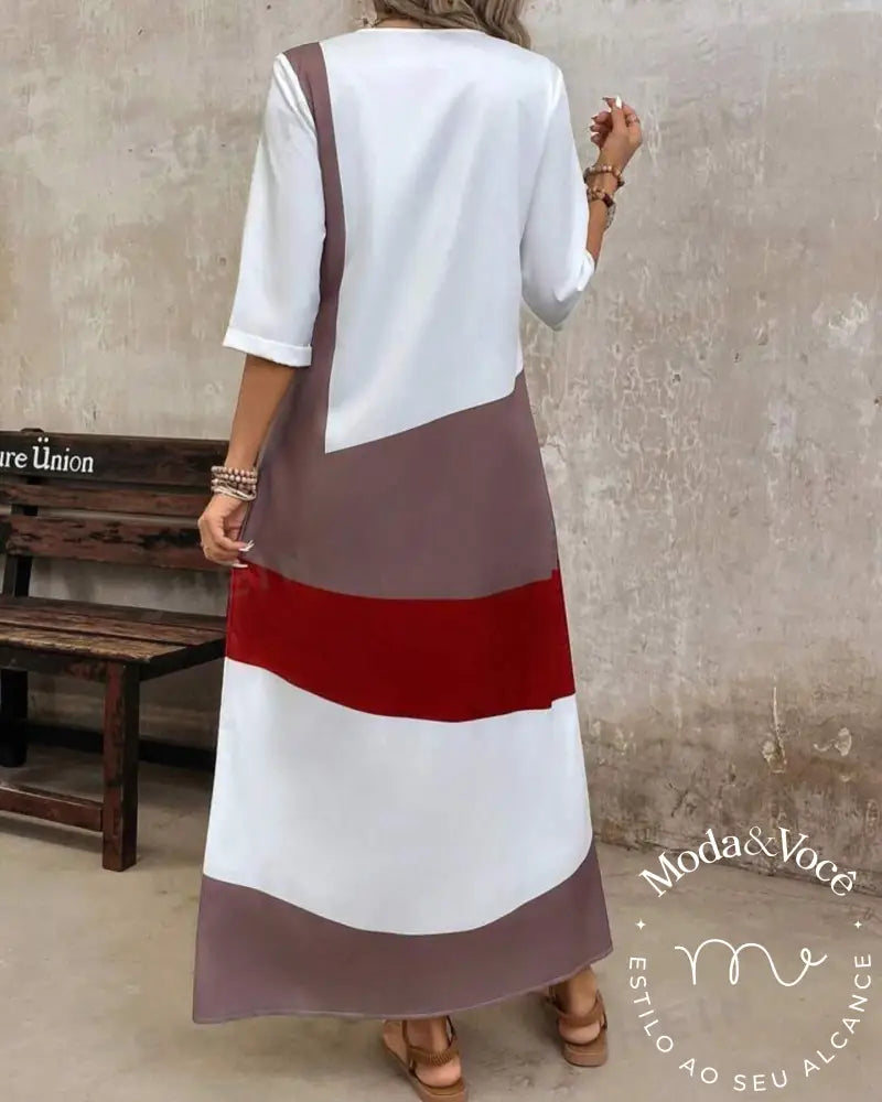 Vestido De Algodão Casual Mallorca