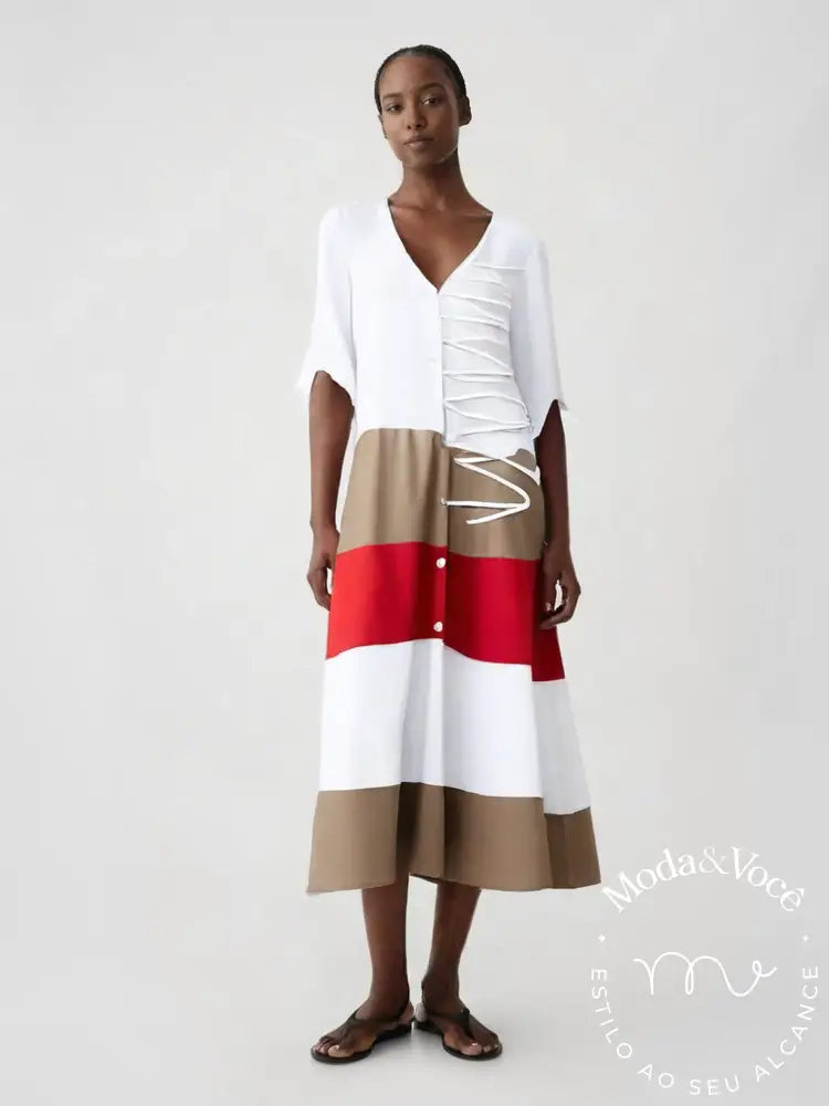 Vestido De Algodão Casual Mallorca Branco / P