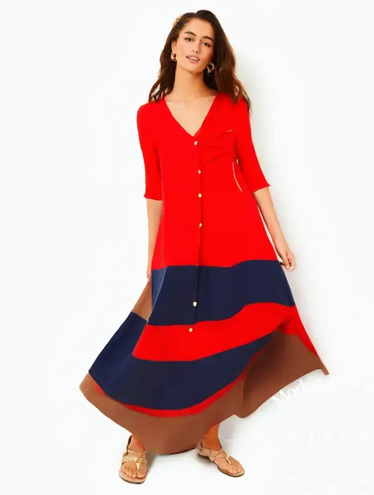 Vestido De Algodão Casual Mallorca