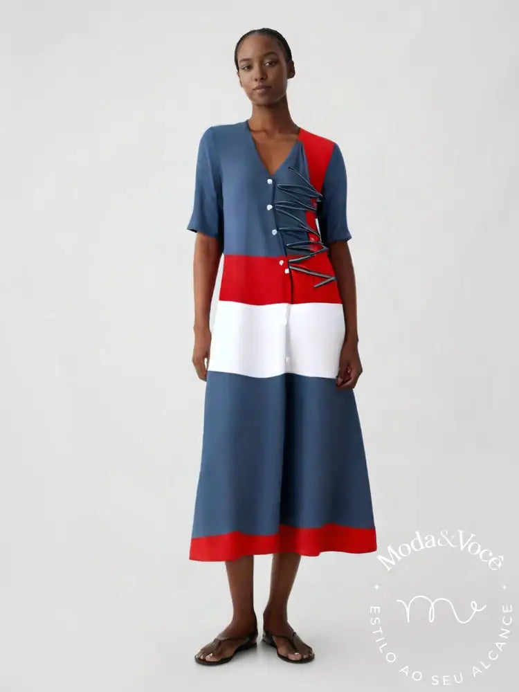 Vestido De Algodão Casual Mallorca