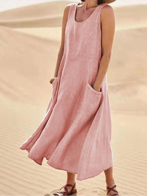 Vestido De Linho - Alicie Rosa / P Vestido 07