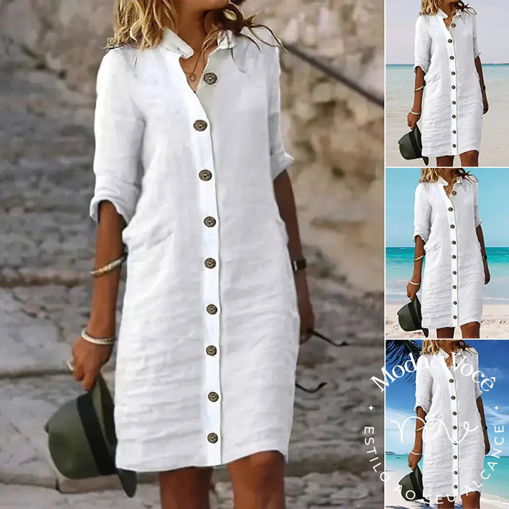Vestido De Linho Isadora
