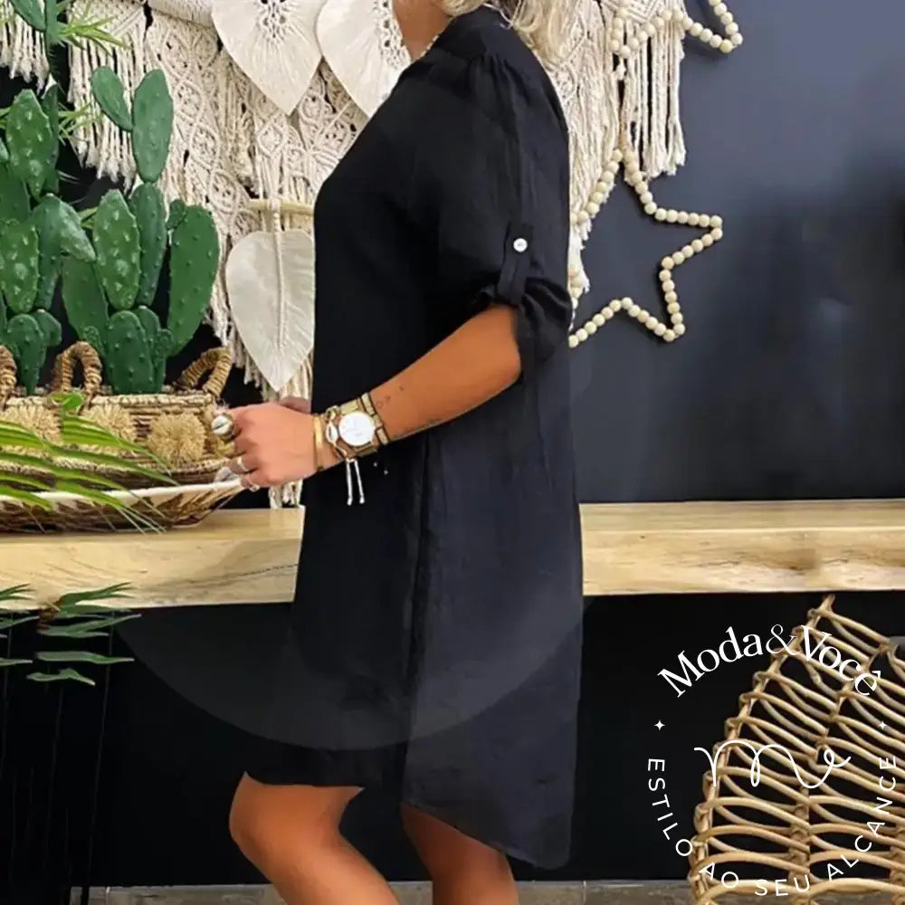 Vestido De Linho Iza