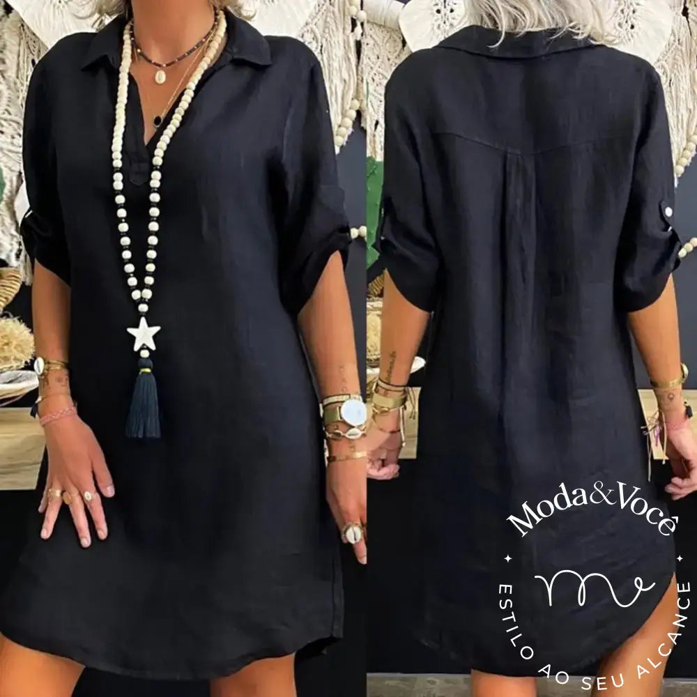 Vestido De Linho Iza