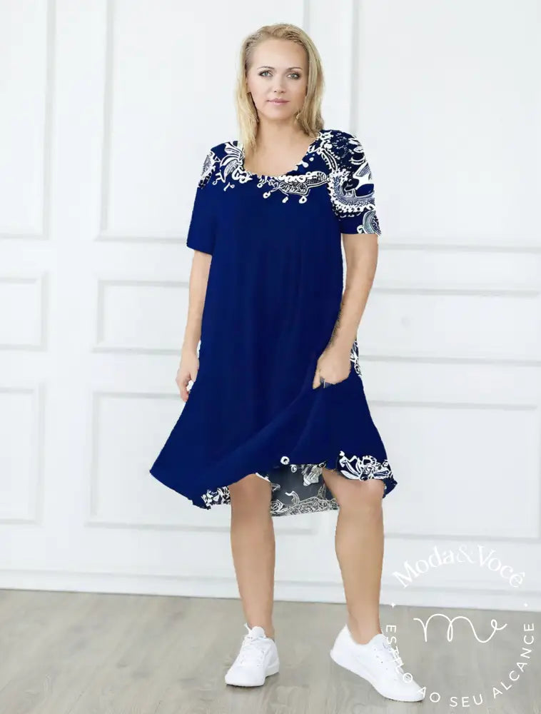 Vestido Floral Maísa Azul / P Vestuário Feminino