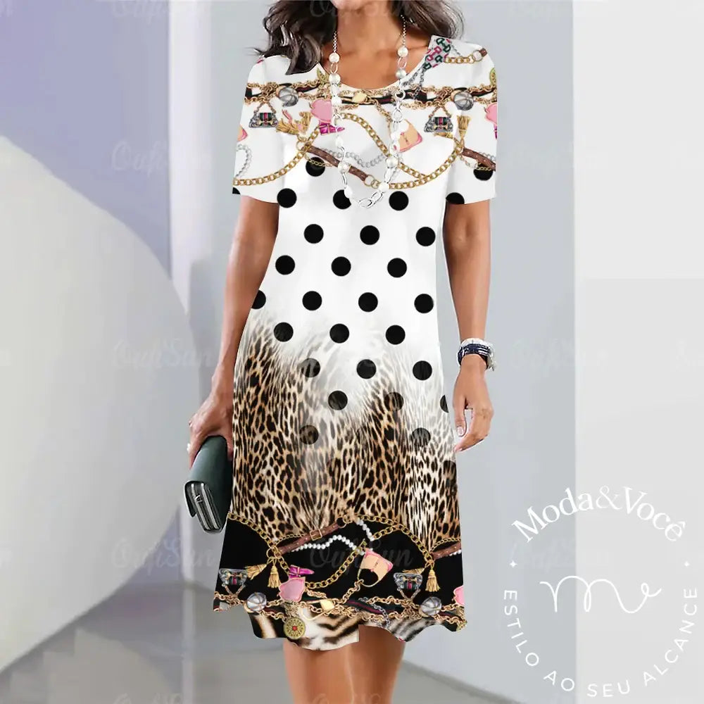Summer Dresses For Women Fashion Colorblock Print Top Holiday Casual Short Sleeve Harajuku Floral