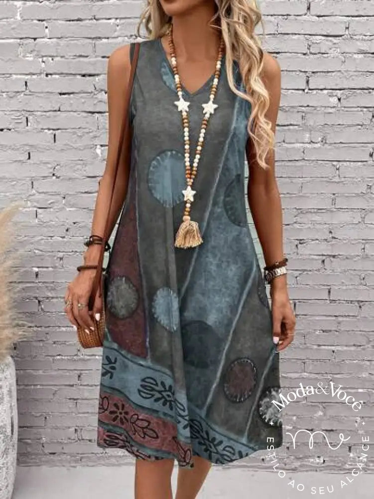 Vestido Tribe Azul Claro / P