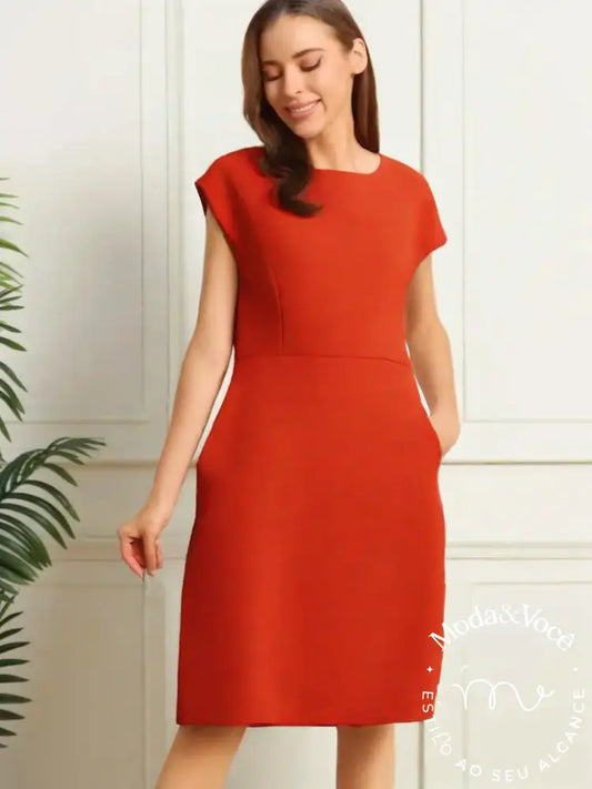 Vestido Vintage Julieta Laranja / P