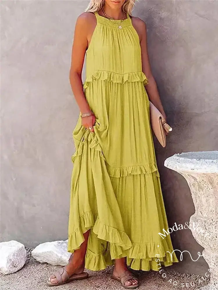 Vestido Vitória Amarelo / P Feminino